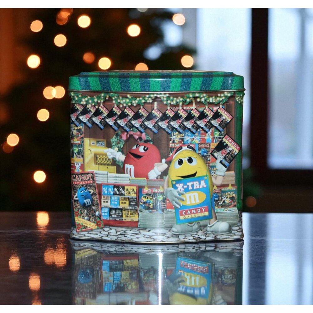 2001 M&M Season Greetings Christmas Village Series Newsstand #12 Limited Edition